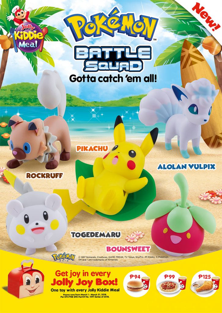 Complete your Pokemon Battle Squad with Every Jolly Kiddie Meal at Jollibee