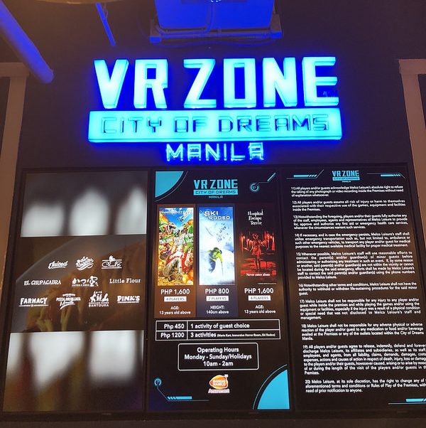 The rates at VR Zone. 