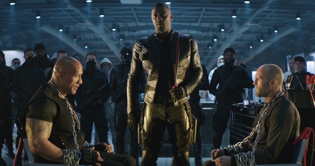 Jason Statham, Idris Elba, and Dwayne Johnson rock in Fast & Furios: Hobbs and Shaw | The Little Binger | Credit: United International Pictures