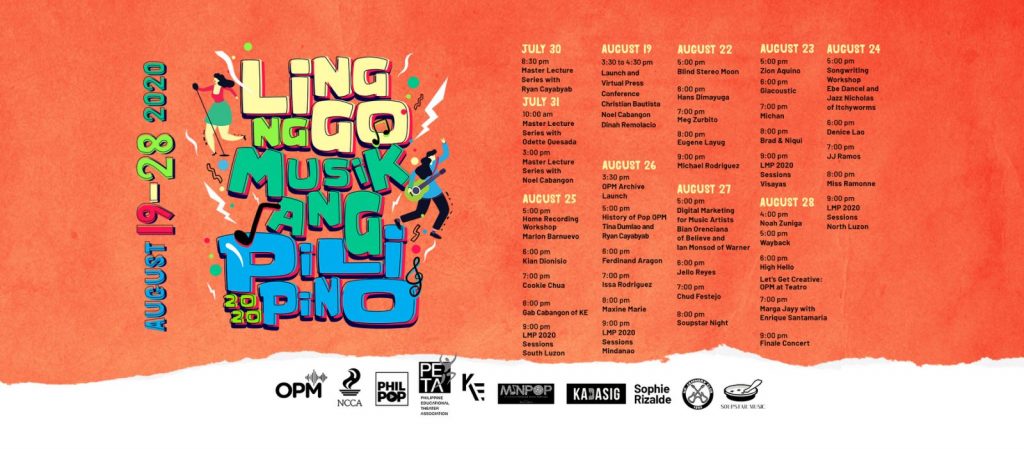 Schedule of Gigs of the New Normal: Linggo ng Musikang Pilipino | The Little Binger